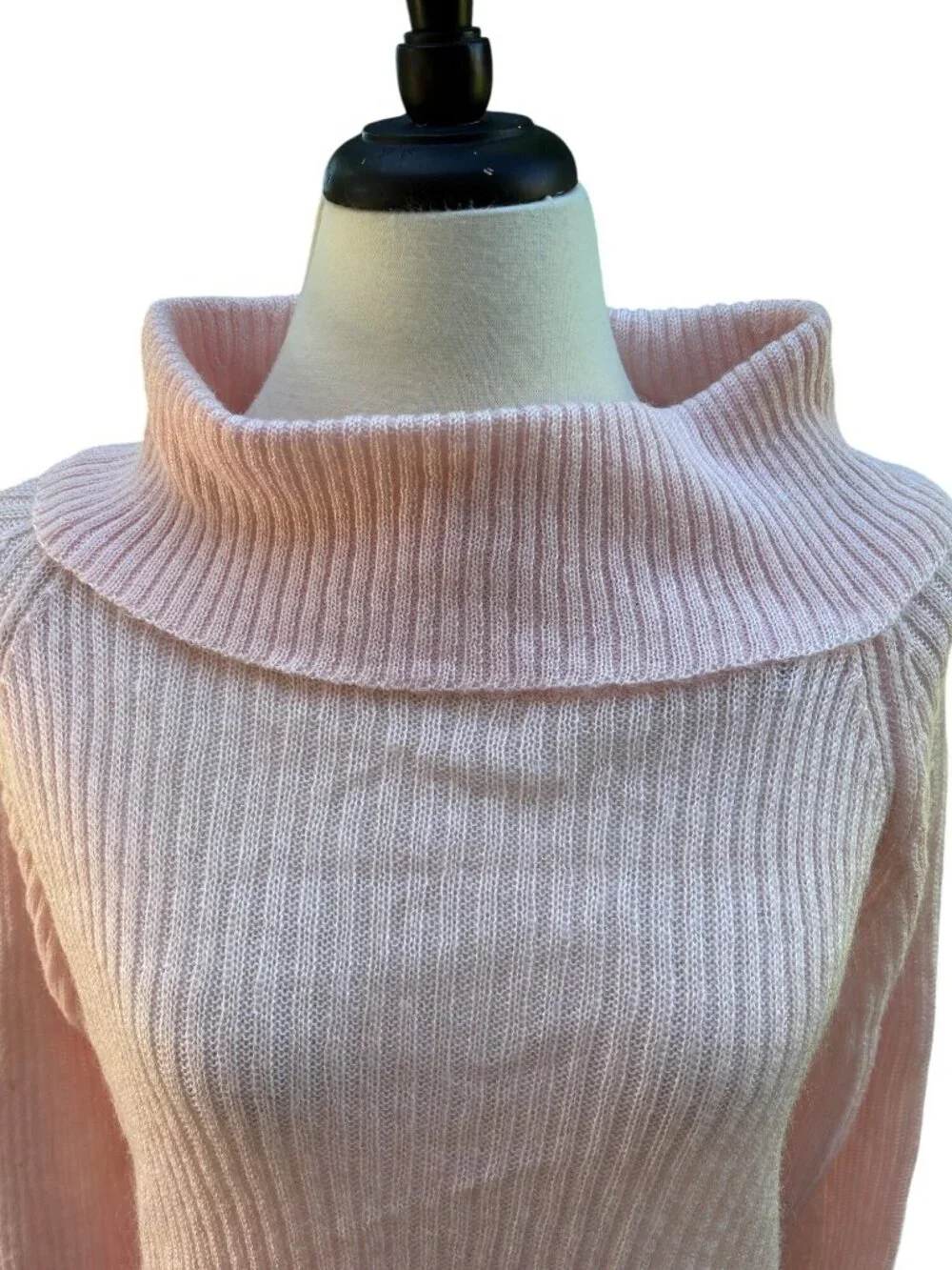 Kathy Ireland Size XL Pink Sweater Knit Top W/ Ribbed Texture New Old Stock